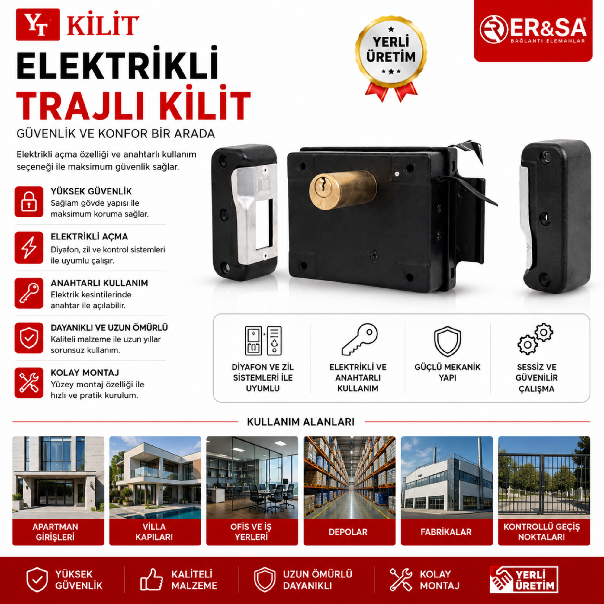 YT Kilit Elektrikli Trajlı Kilit